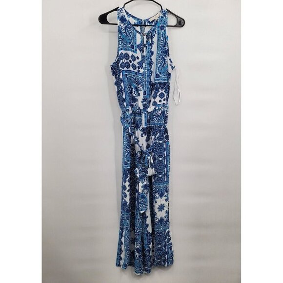 Loft Paisley Keyhole Wide Leg Jumpsuit Women Size Small NWT Summer Cruise - Picture 3 of 16
